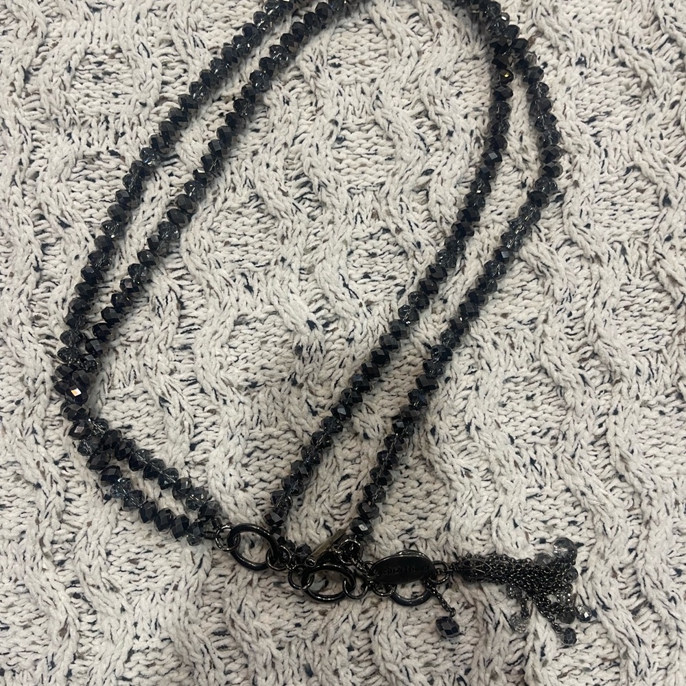Suzi Roher Charcoal Beaded Belt